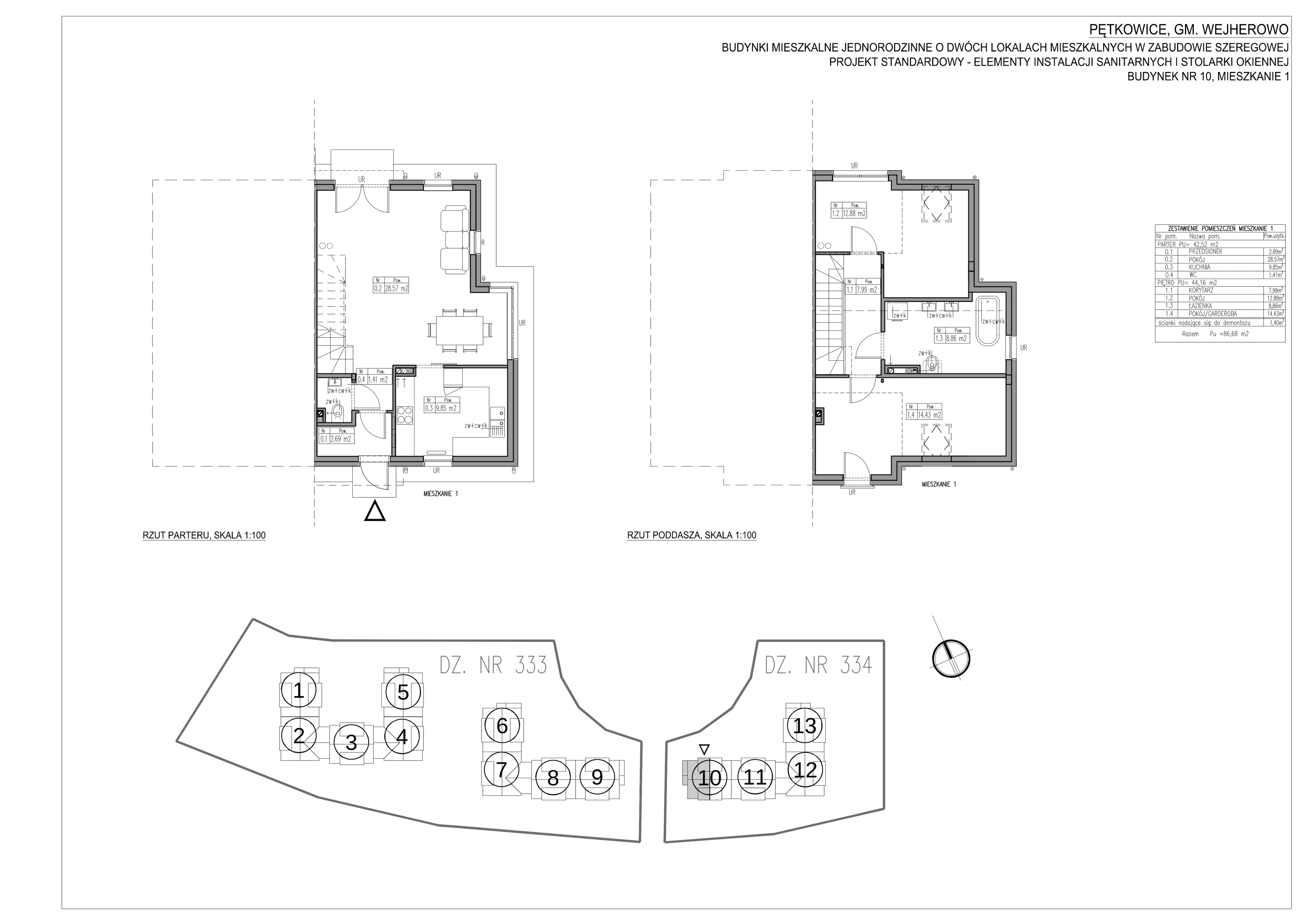 Dom 87,00 m², oferta nr 10.1.S, Tesoro Golf Park - Domy, Pętkowice, ul. Golfistów 1