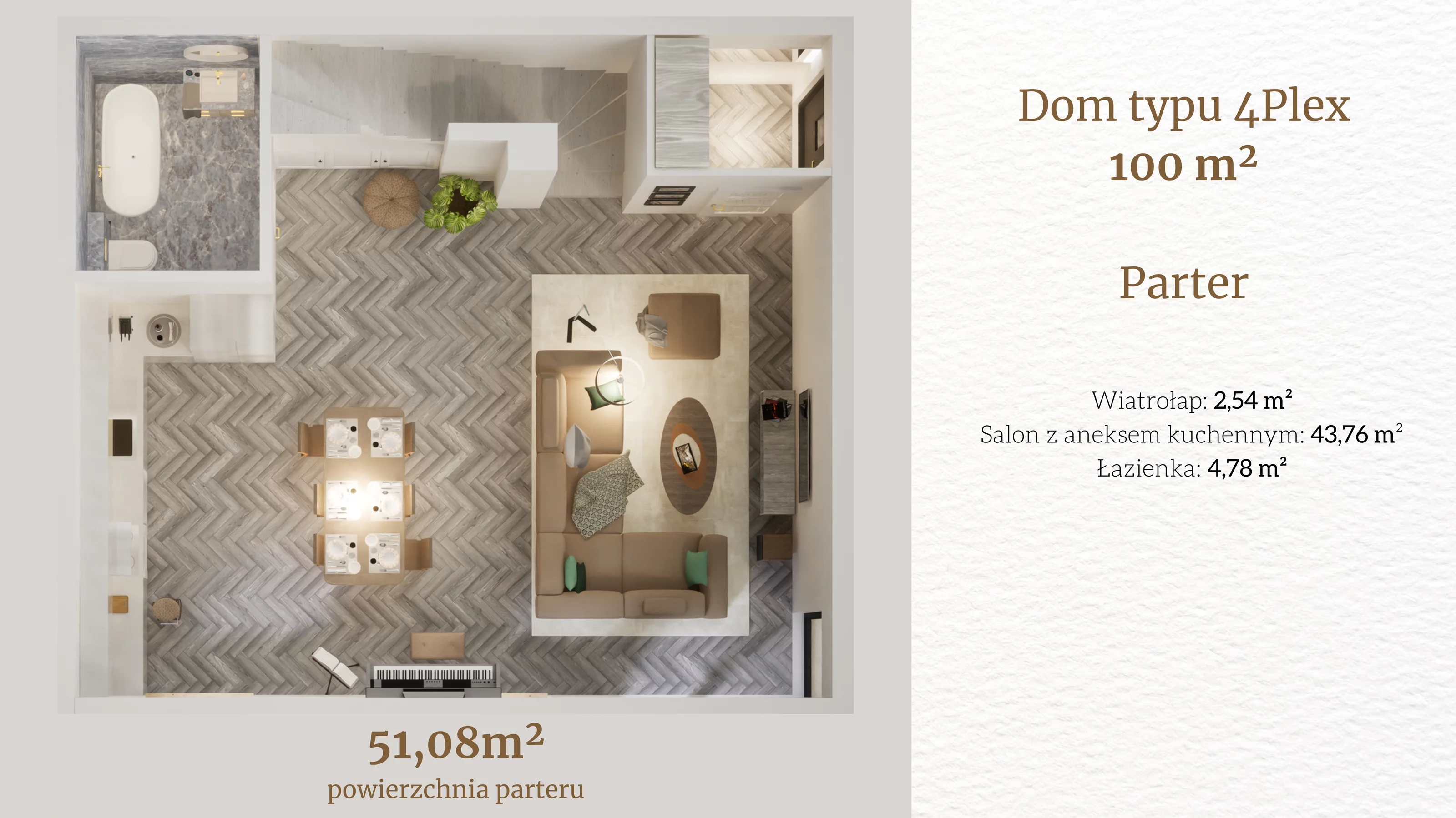 Dom 100,00 m², oferta nr 27_2, Tesoro Golf Park 4PLEX, Pętkowice, ul. Parkowa