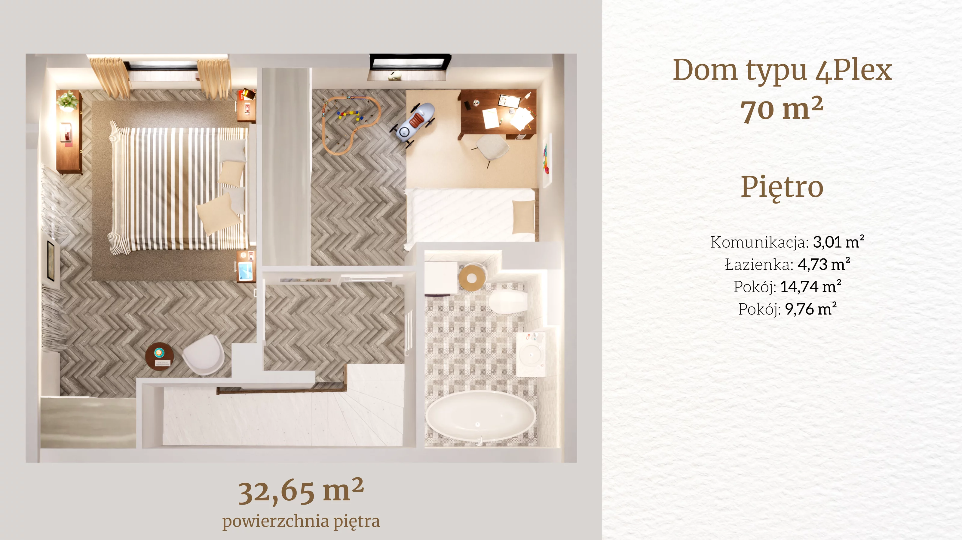 Dom 70,00 m², oferta nr 30_1, Tesoro Golf Park 4PLEX, Pętkowice, ul. Parkowa