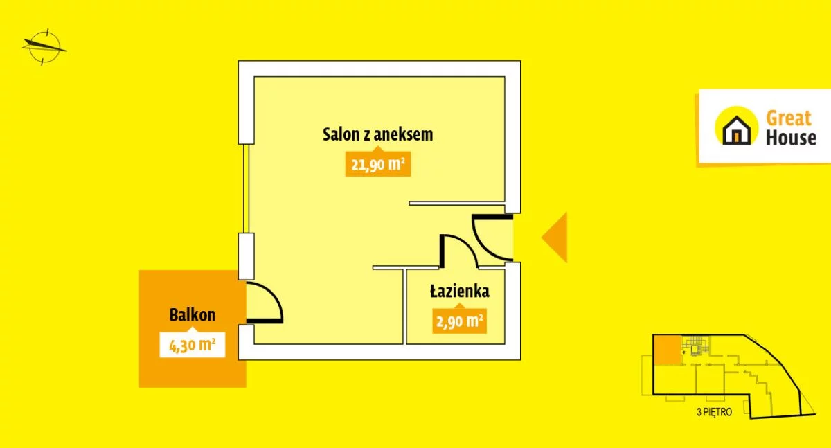 1 pokój, mieszkanie 27,00 m², piętro 3, oferta nr , GH822721, Kielce, Starodomaszowska