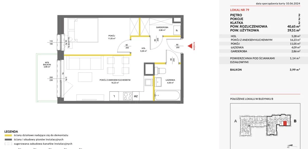 2 pokoje, mieszkanie 40,65 m², piętro 2, oferta nr , GH779716, Warszawa, Białołęka, Białołęka, Ostródzka