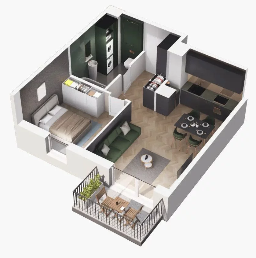 2 pokoje, mieszkanie 43,84 m², piętro 1, oferta nr , GH332215, Warszawa, Wielkiego Dębu