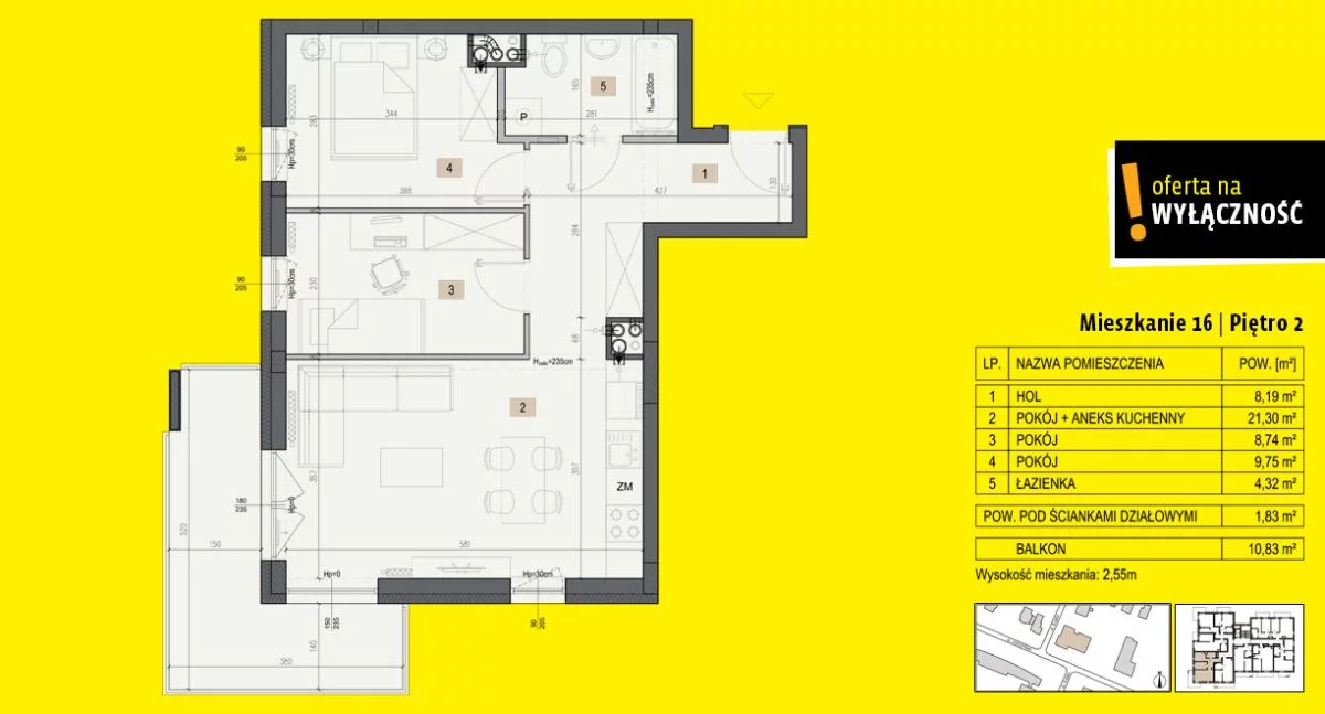 3 pokoje, mieszkanie 54,13 m², piętro 1, oferta nr , GH559540049, Kielce, Leszczyńska