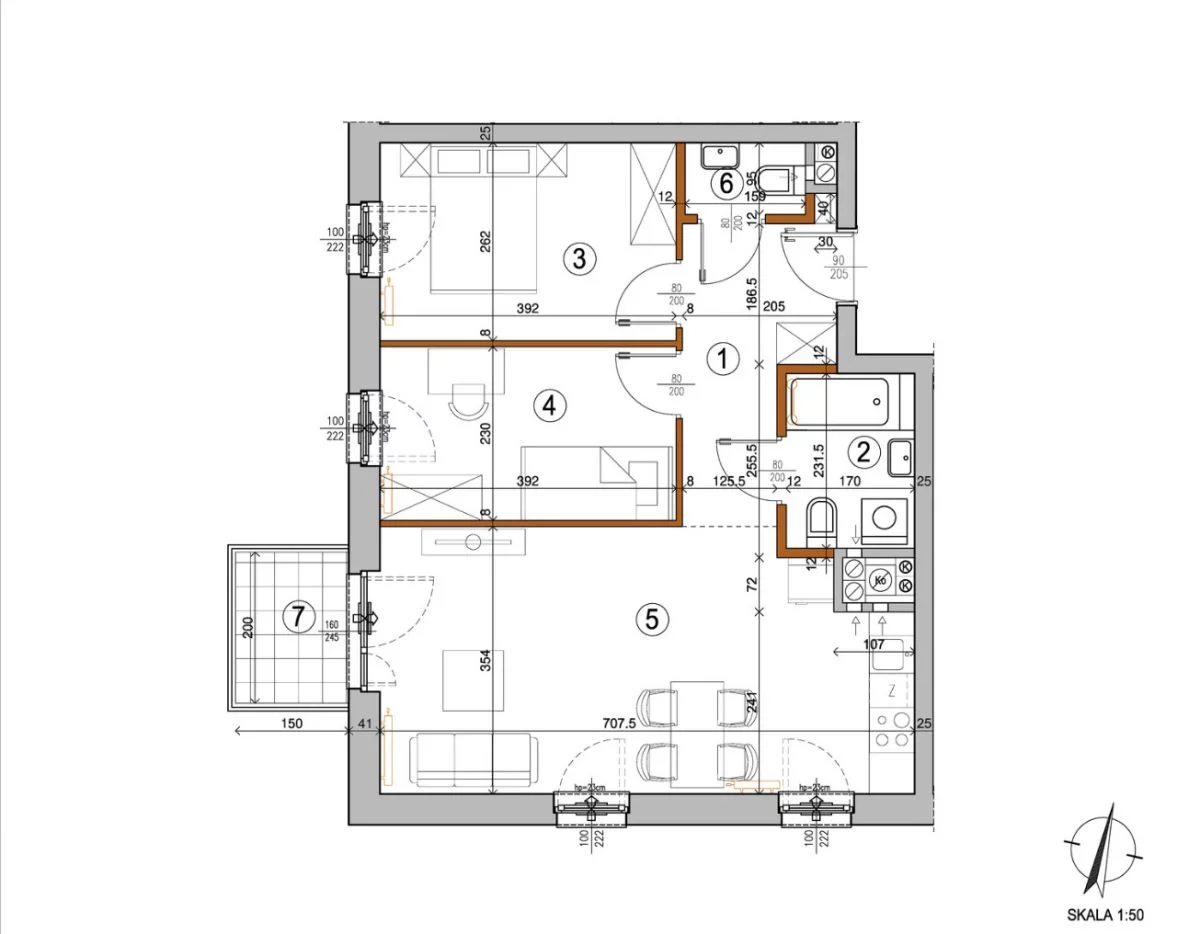 3 pokoje, mieszkanie 53,86 m², piętro 1, oferta nr , GH505135, Warszawa, Meblowa