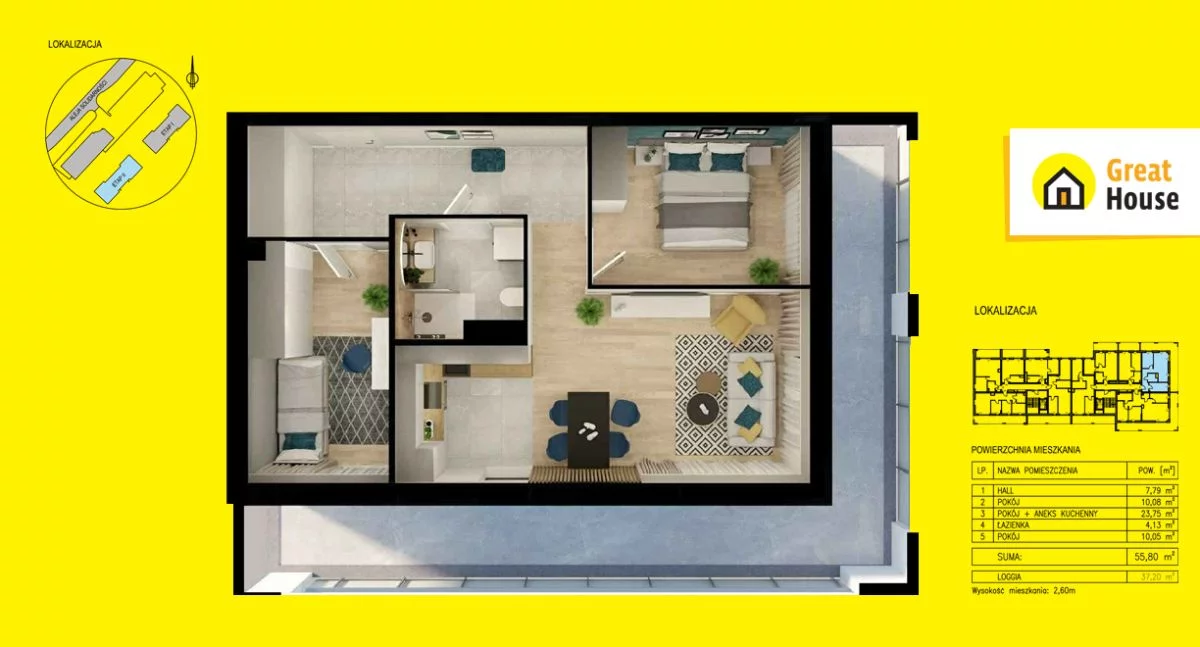 3 pokoje, mieszkanie 56,30 m², piętro 7, oferta nr , GH356229, Kielce, Solidarności