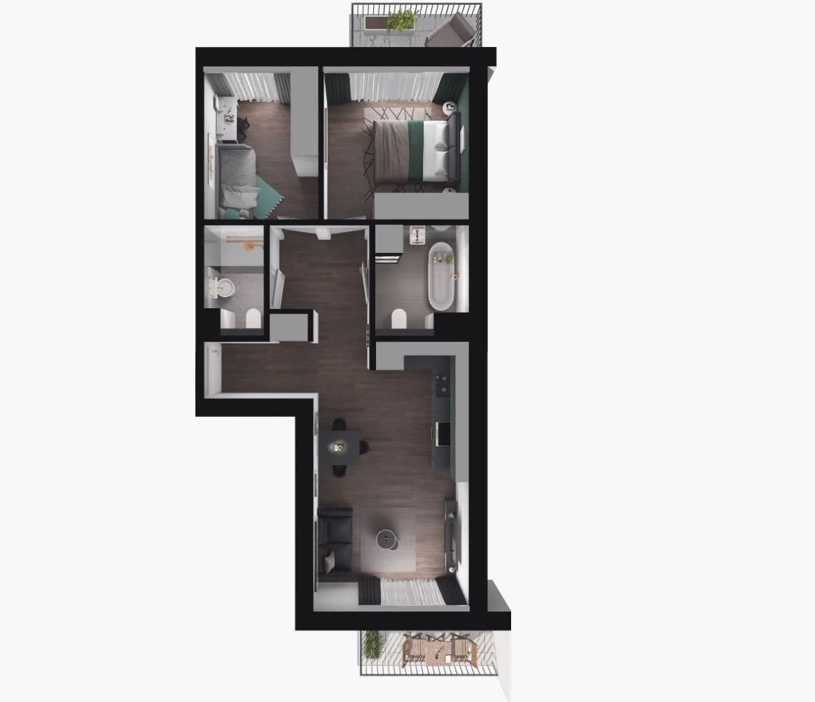 3 pokoje, mieszkanie 54,89 m², piętro 3, oferta nr , GH928382, Warszawa, Wielkiego Dębu