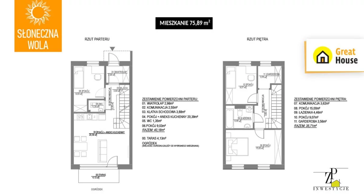 4 pokoje, mieszkanie 75,91 m², piętro 1, oferta nr , GH420133, Wola Kopcowa, Polna