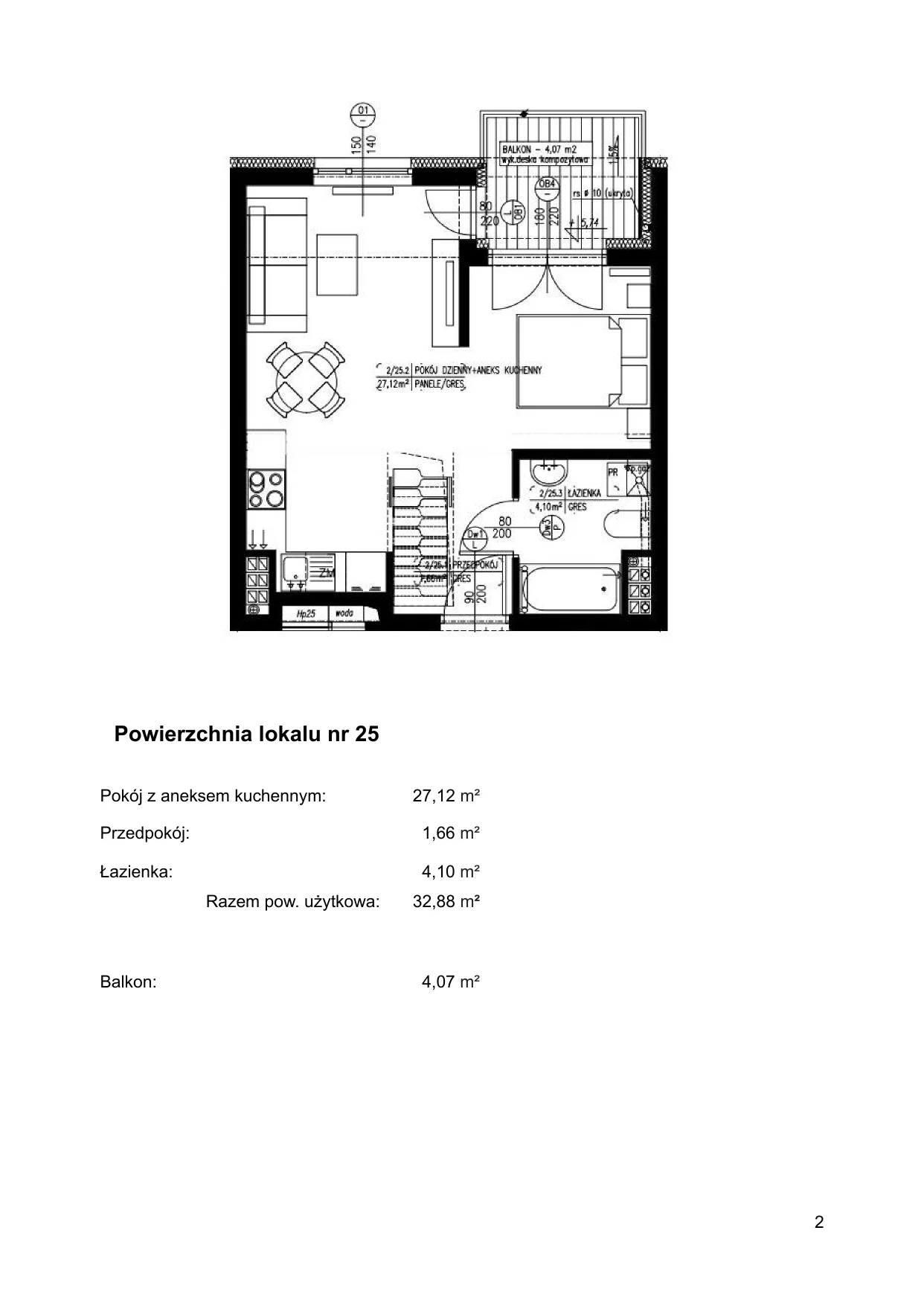 Apartament 45,41 m², piętro 2, oferta nr 25, Klimaty Bałtyku, Dziwnów, ul. Daglezji 93-94
