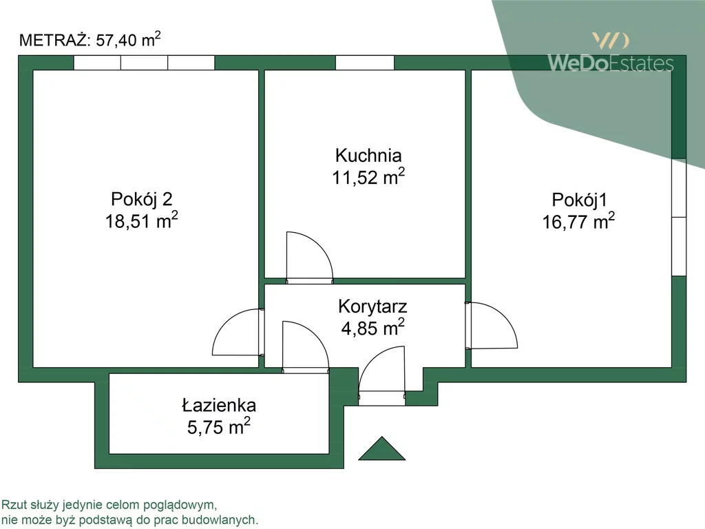 2 pokoje, mieszkanie 57,40 m², parter, oferta nr , 642/12532/OMS, Warszawa, Bielany, Bielany, Swarzewska