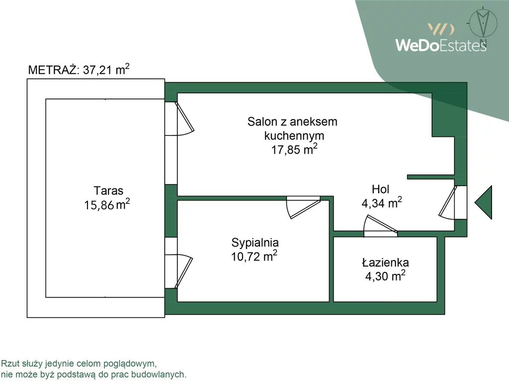 2 pokoje, apartament 37,21 m², parter, oferta nr , 585/12532/OMS, Warszawa, Bielany, Bielany