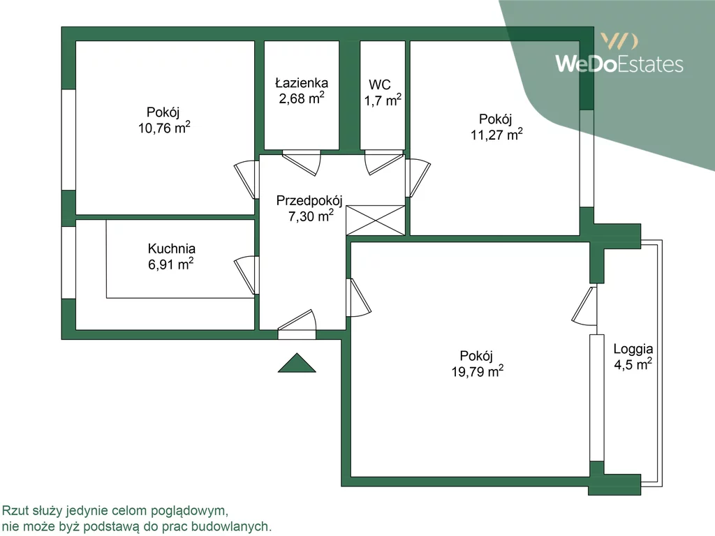 3 pokoje, mieszkanie 60,41 m², piętro 2, oferta nr , 606/12532/OMS, Warszawa, Bielany, Bielany, Renesansowa
