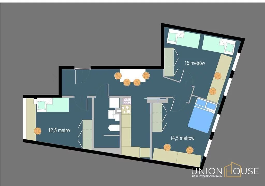 3 pokoje, mieszkanie 65,00 m², piętro 1, oferta nr , 490/12320/OMW, Kraków, Grzegórzki, Grzegórzecka