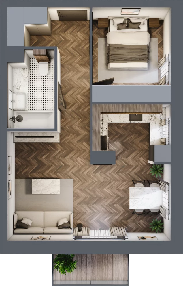 2 pokoje, mieszkanie 48,40 m², piętro 1, oferta nr E06, Kopernika 16, Oleśnica, ul. Mikołaja Kopernika 16