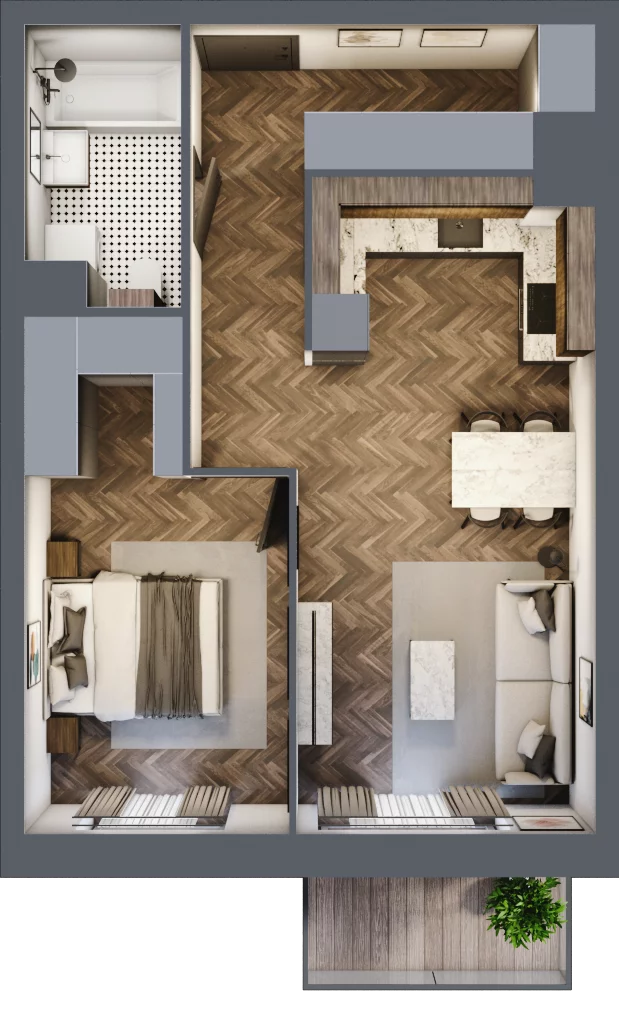 2 pokoje, mieszkanie 48,41 m², piętro 4, oferta nr E19, Kopernika 16, Oleśnica, ul. Mikołaja Kopernika 16