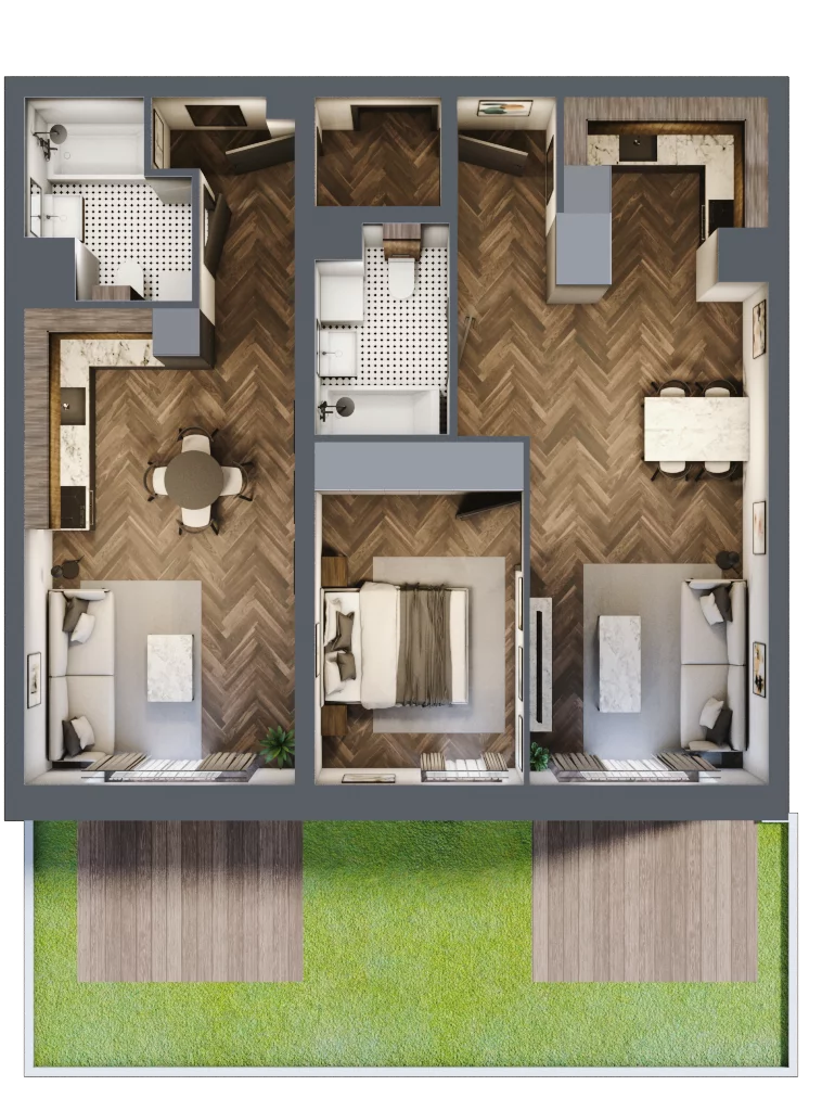 3 pokoje, mieszkanie 75,79 m², parter, oferta nr F02, Kopernika 16, Oleśnica, ul. Mikołaja Kopernika 16