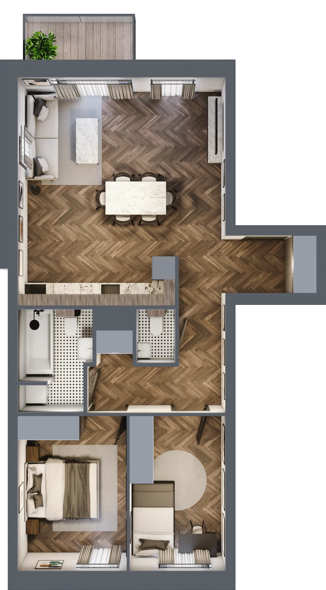 3 pokoje, mieszkanie 69,49 m², piętro 2, oferta nr F12, Kopernika 16, Oleśnica, ul. Mikołaja Kopernika 16