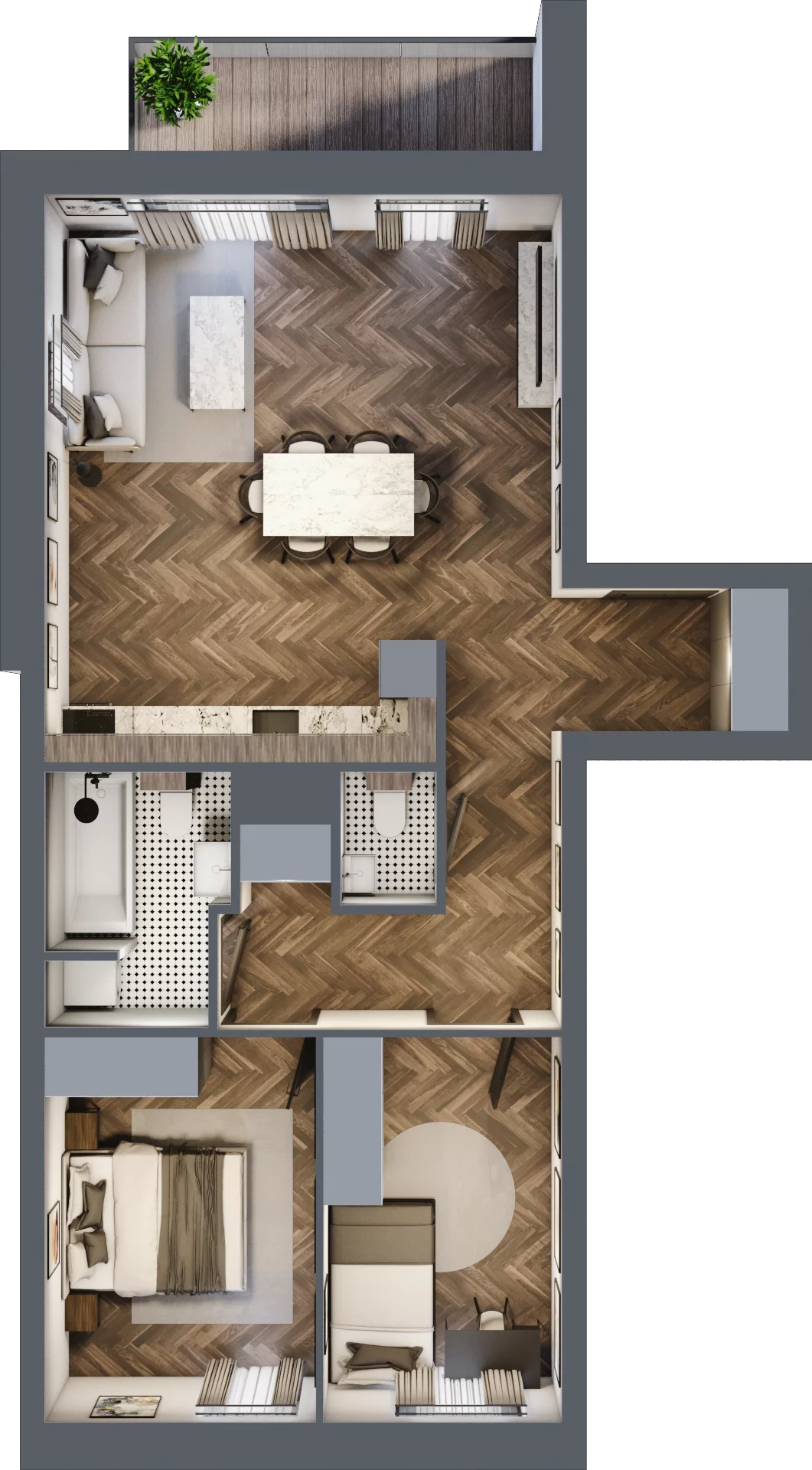 3 pokoje, mieszkanie 69,49 m², piętro 1, oferta nr F07, Kopernika 16, Oleśnica, ul. Mikołaja Kopernika 16