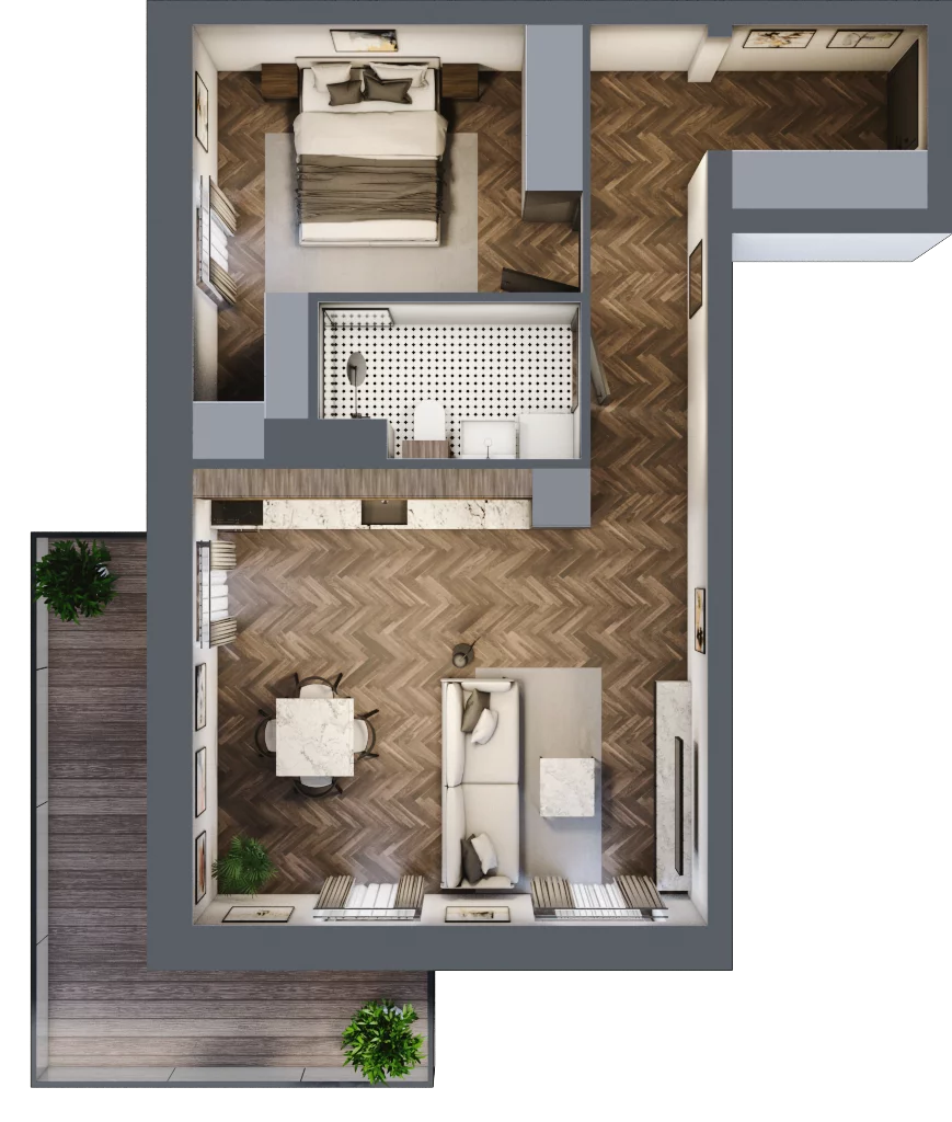 2 pokoje, mieszkanie 51,48 m², piętro 2, oferta nr D09, Kopernika 16, Oleśnica, ul. Mikołaja Kopernika 16