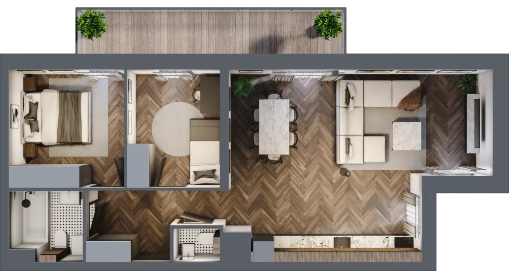 3 pokoje, mieszkanie 66,49 m², piętro 2, oferta nr F08, Kopernika 16, Oleśnica, ul. Mikołaja Kopernika 16