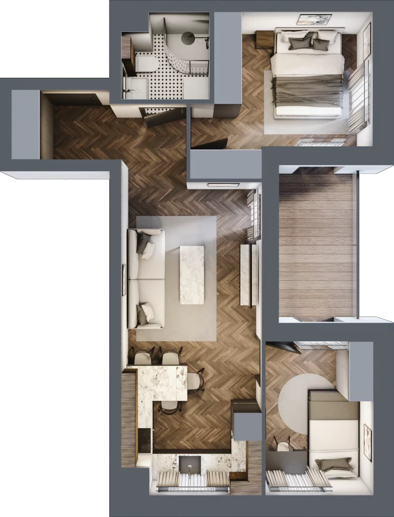 3 pokoje, mieszkanie 48,05 m², piętro 4, oferta nr F19, Kopernika 16, Oleśnica, ul. Mikołaja Kopernika 16