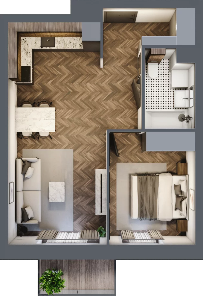 2 pokoje, mieszkanie 42,92 m², piętro 2, oferta nr D08, Kopernika 16, Oleśnica, ul. Mikołaja Kopernika 16