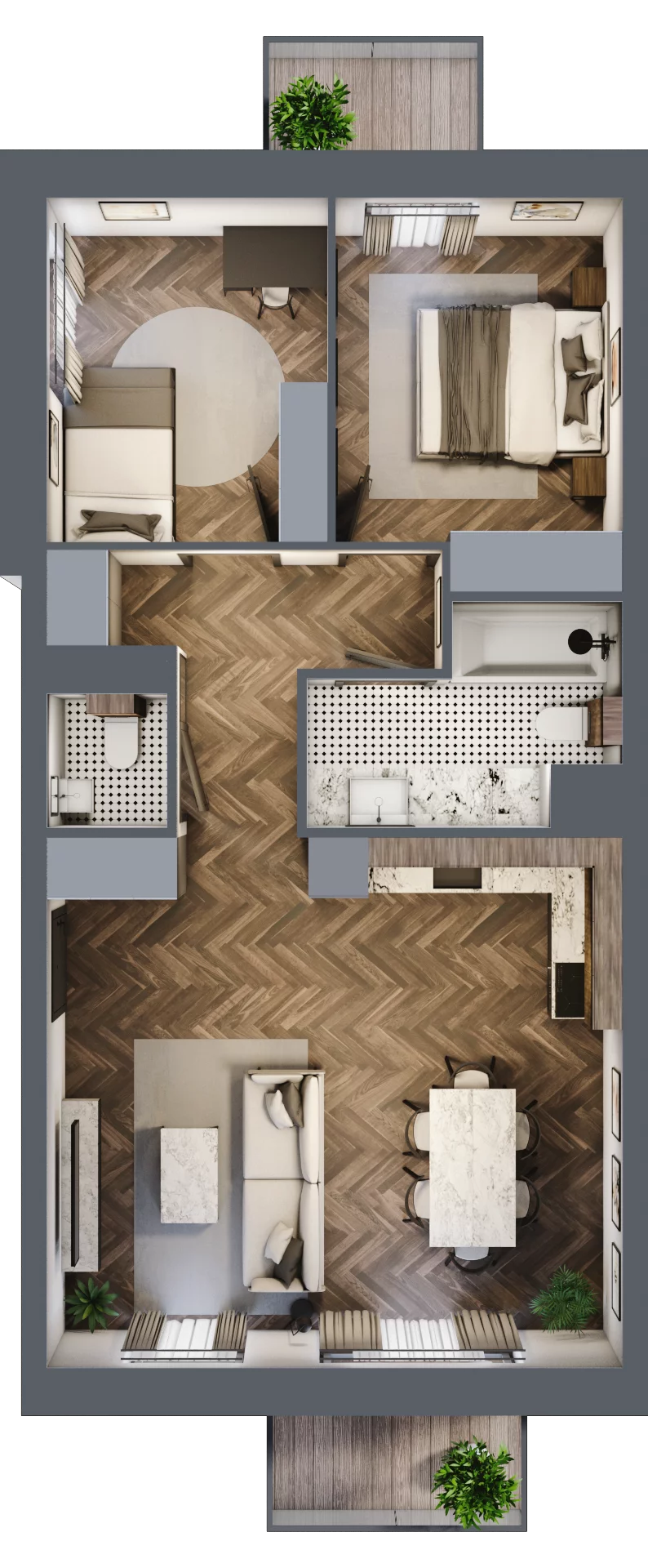 3 pokoje, mieszkanie 63,72 m², piętro 1, oferta nr D01, Kopernika 16, Oleśnica, ul. Mikołaja Kopernika 16