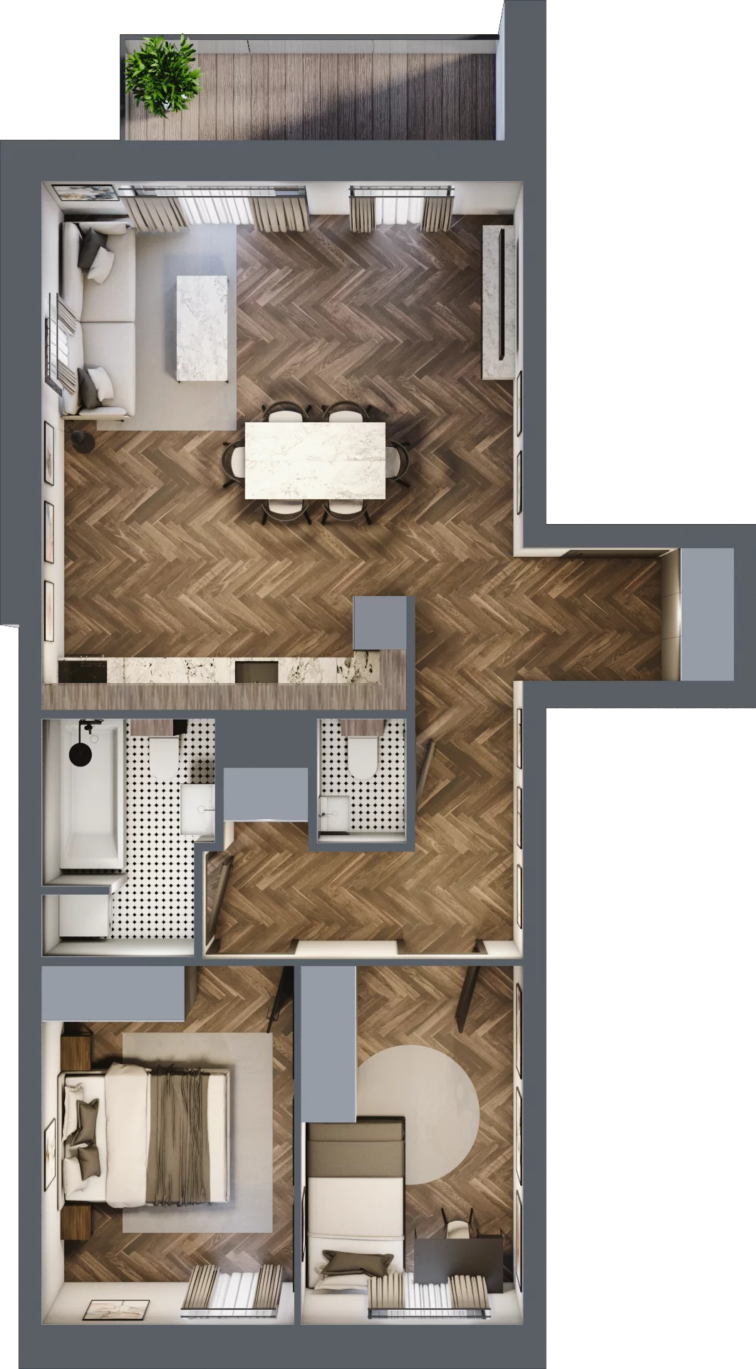 3 pokoje, mieszkanie 69,49 m², piętro 3, oferta nr F17, Kopernika 16, Oleśnica, ul. Mikołaja Kopernika 16