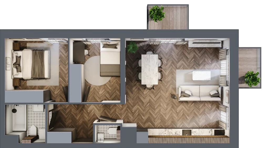 3 pokoje, mieszkanie 60,43 m², piętro 4, oferta nr F18, Kopernika 16, Oleśnica, ul. Mikołaja Kopernika 16