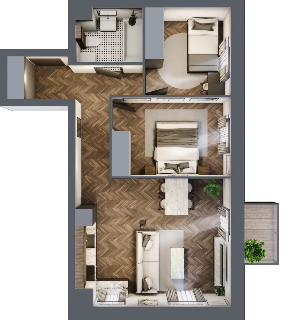 3 pokoje, mieszkanie 57,66 m², piętro 2, oferta nr F09, Kopernika 16, Oleśnica, ul. Mikołaja Kopernika 16