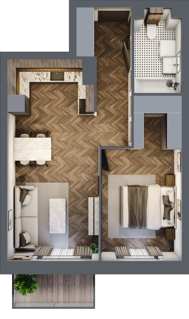 2 pokoje, mieszkanie 45,94 m², piętro 1, oferta nr F06, Kopernika 16, Oleśnica, ul. Mikołaja Kopernika 16