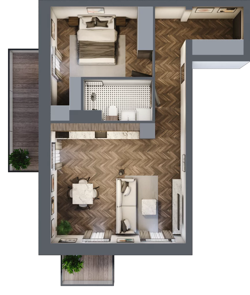 2 pokoje, mieszkanie 51,48 m², piętro 1, oferta nr D04, Kopernika 16, Oleśnica, ul. Mikołaja Kopernika 16