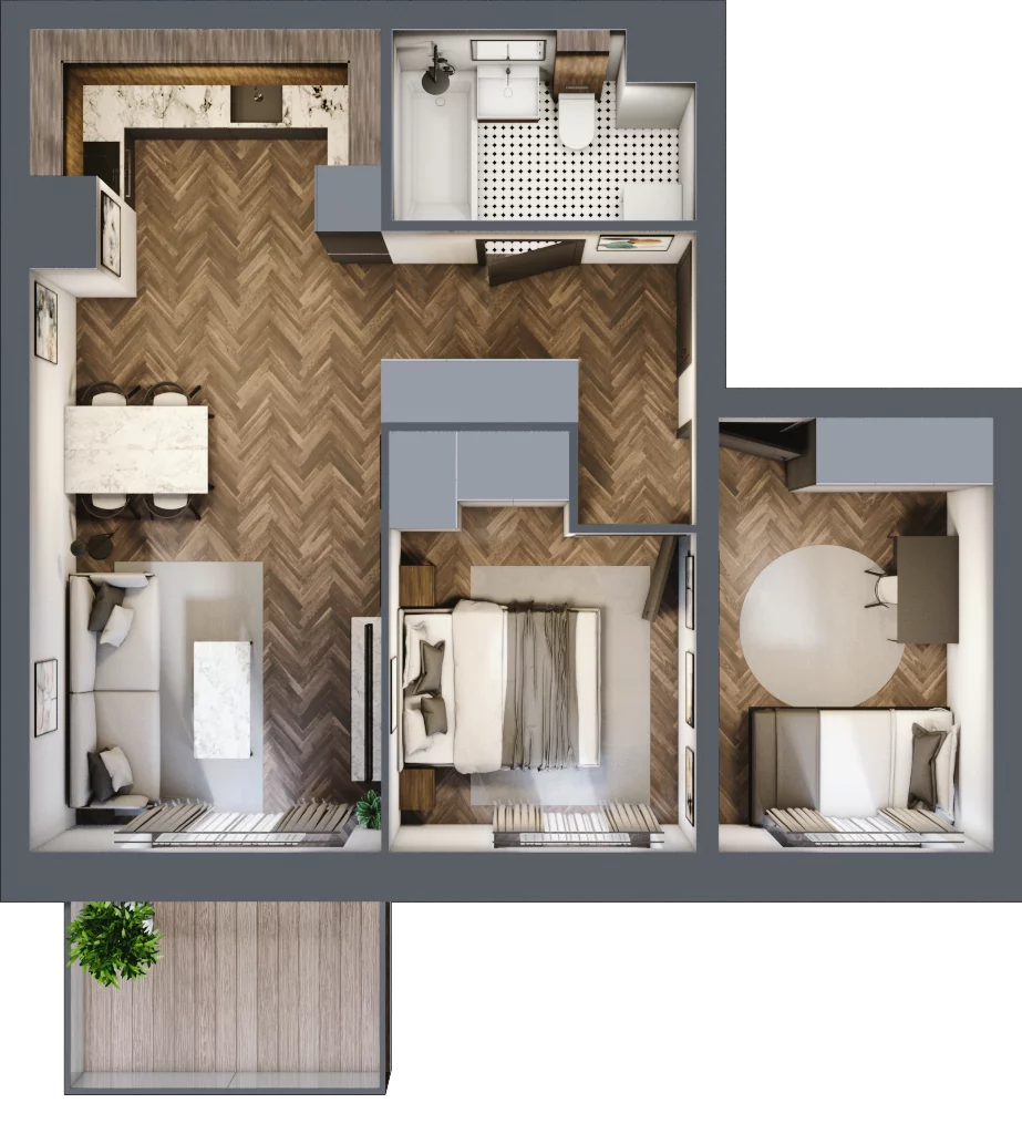 3 pokoje, mieszkanie 52,67 m², piętro 3, oferta nr G15, Kopernika 16, Oleśnica, ul. Mikołaja Kopernika 16