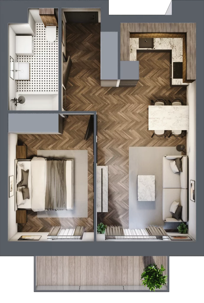 2 pokoje, mieszkanie 41,93 m², piętro 4, oferta nr H38, Kopernika 16, Oleśnica, ul. Mikołaja Kopernika 16