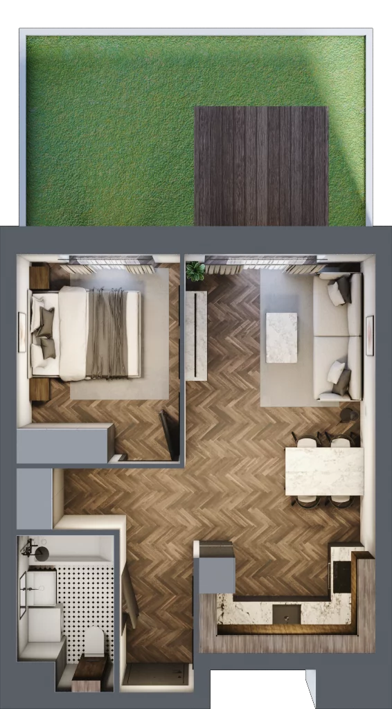 2 pokoje, mieszkanie 40,23 m², parter, oferta nr H06, Kopernika 16, Oleśnica, ul. Mikołaja Kopernika 16