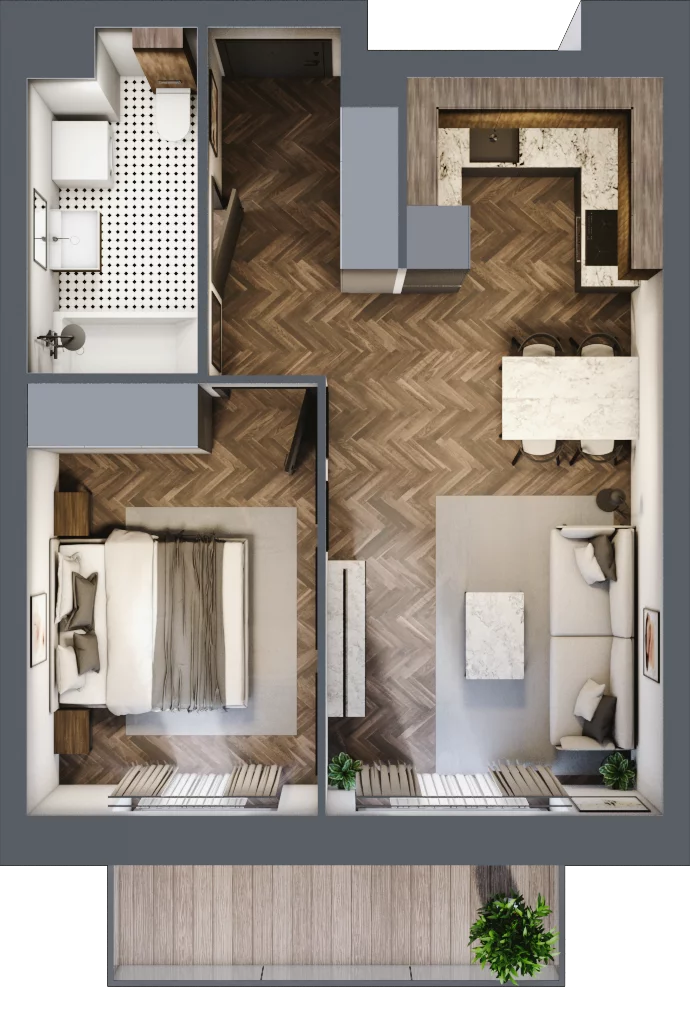 2 pokoje, mieszkanie 41,93 m², piętro 3, oferta nr H29, Kopernika 16, Oleśnica, ul. Mikołaja Kopernika 16