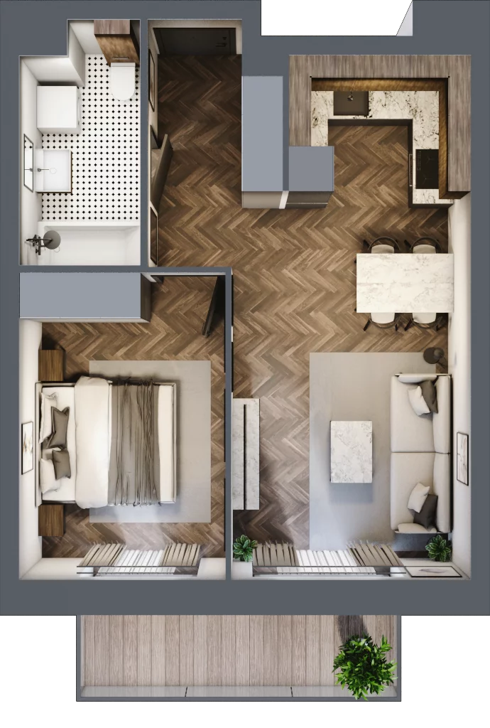 2 pokoje, mieszkanie 41,93 m², piętro 1, oferta nr H11, Kopernika 16, Oleśnica, ul. Mikołaja Kopernika 16