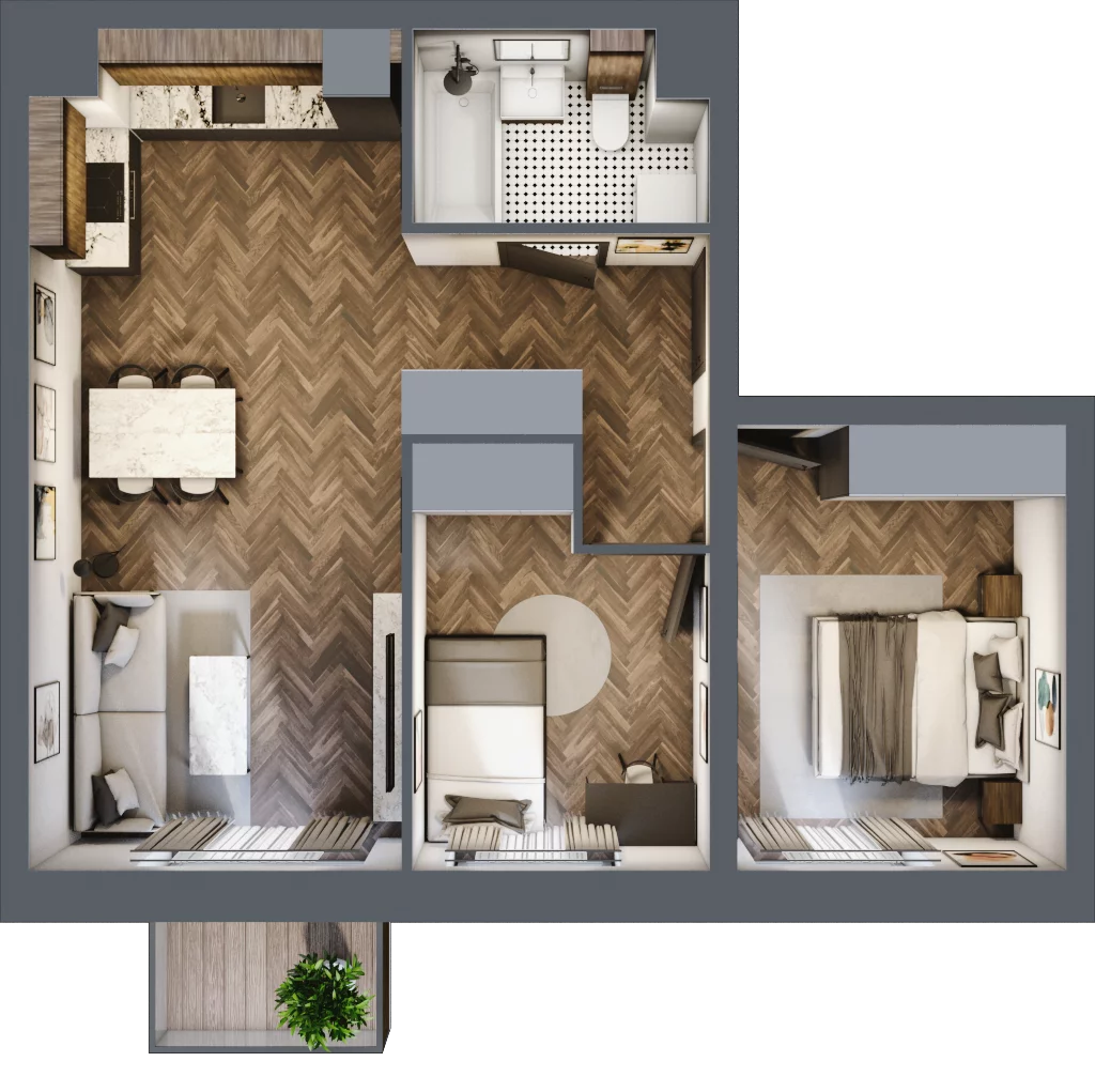 3 pokoje, mieszkanie 54,63 m², piętro 4, oferta nr H37, Kopernika 16, Oleśnica, ul. Mikołaja Kopernika 16