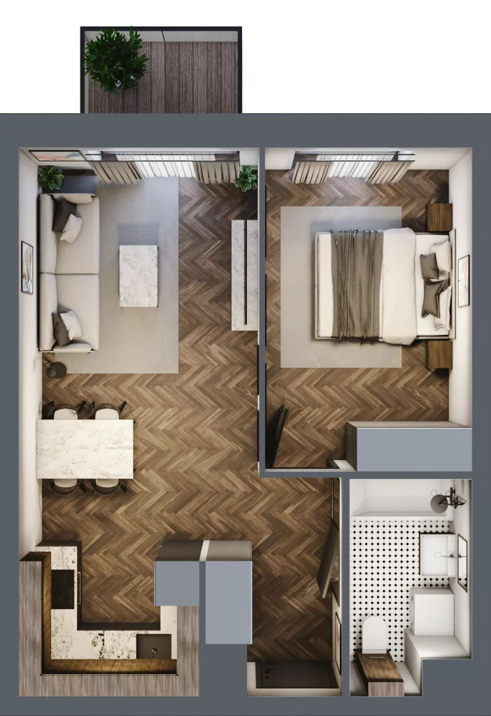2 pokoje, mieszkanie 42,26 m², piętro 4, oferta nr H41, Kopernika 16, Oleśnica, ul. Mikołaja Kopernika 16