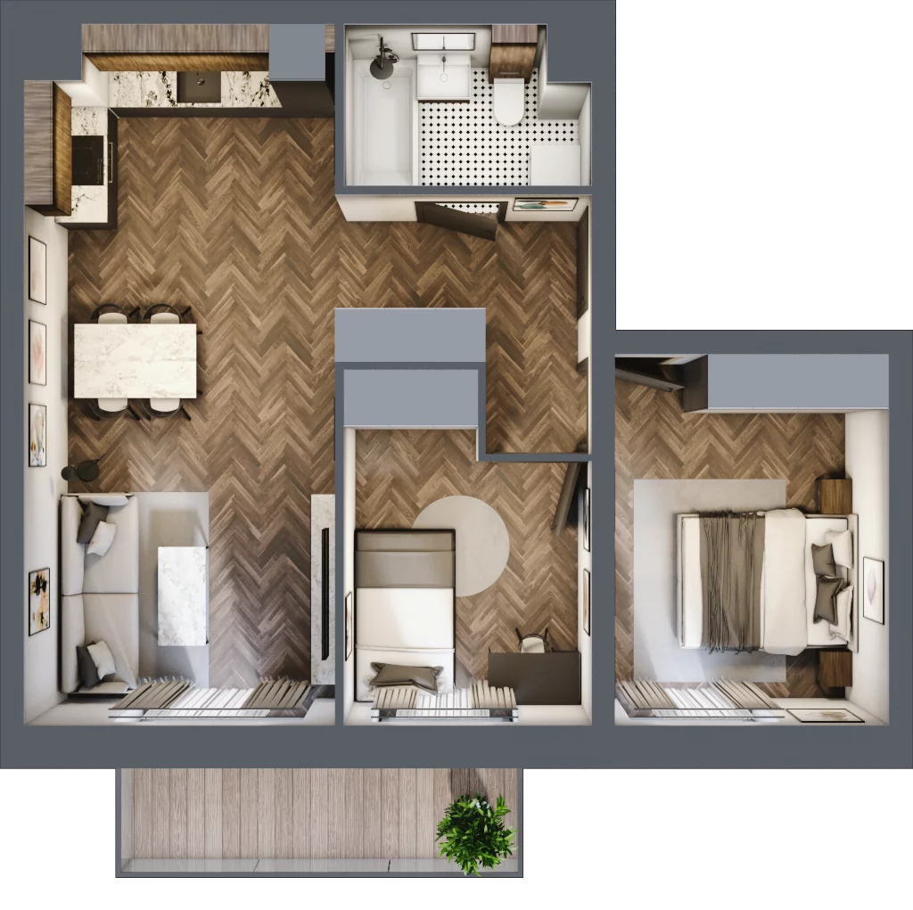 3 pokoje, mieszkanie 54,63 m², piętro 3, oferta nr H28, Kopernika 16, Oleśnica, ul. Mikołaja Kopernika 16