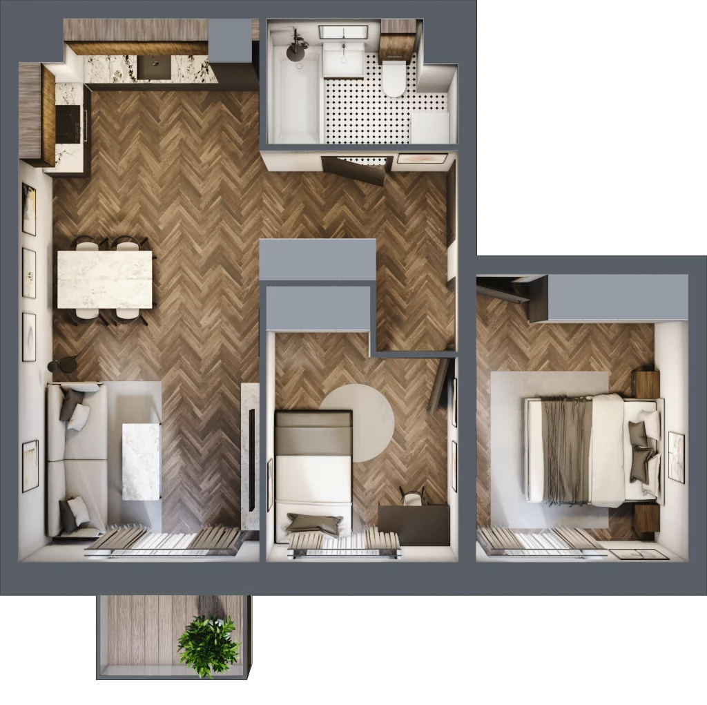 3 pokoje, mieszkanie 54,63 m², piętro 2, oferta nr H19, Kopernika 16, Oleśnica, ul. Mikołaja Kopernika 16