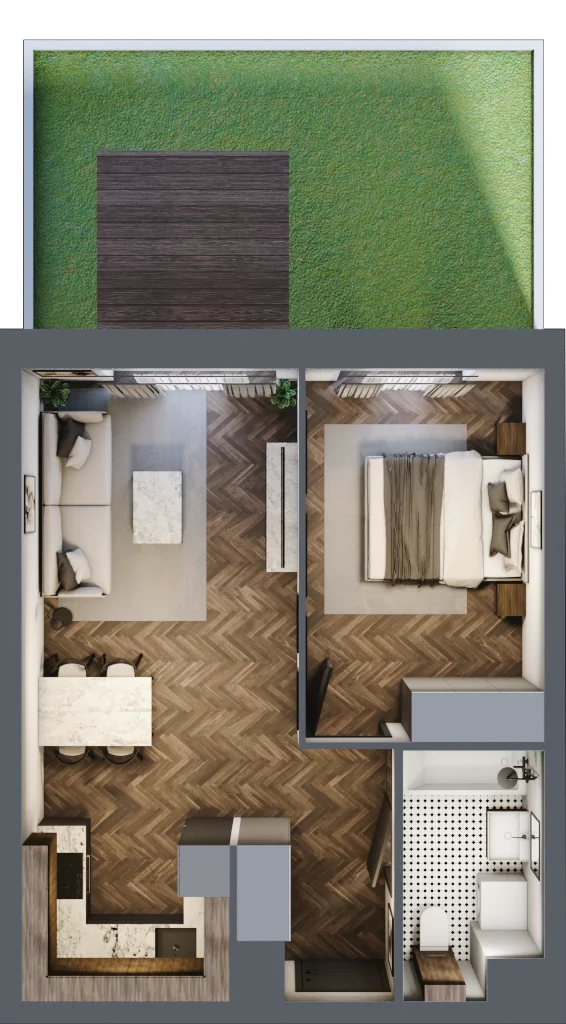 2 pokoje, mieszkanie 42,26 m², parter, oferta nr H05, Kopernika 16, Oleśnica, ul. Mikołaja Kopernika 16