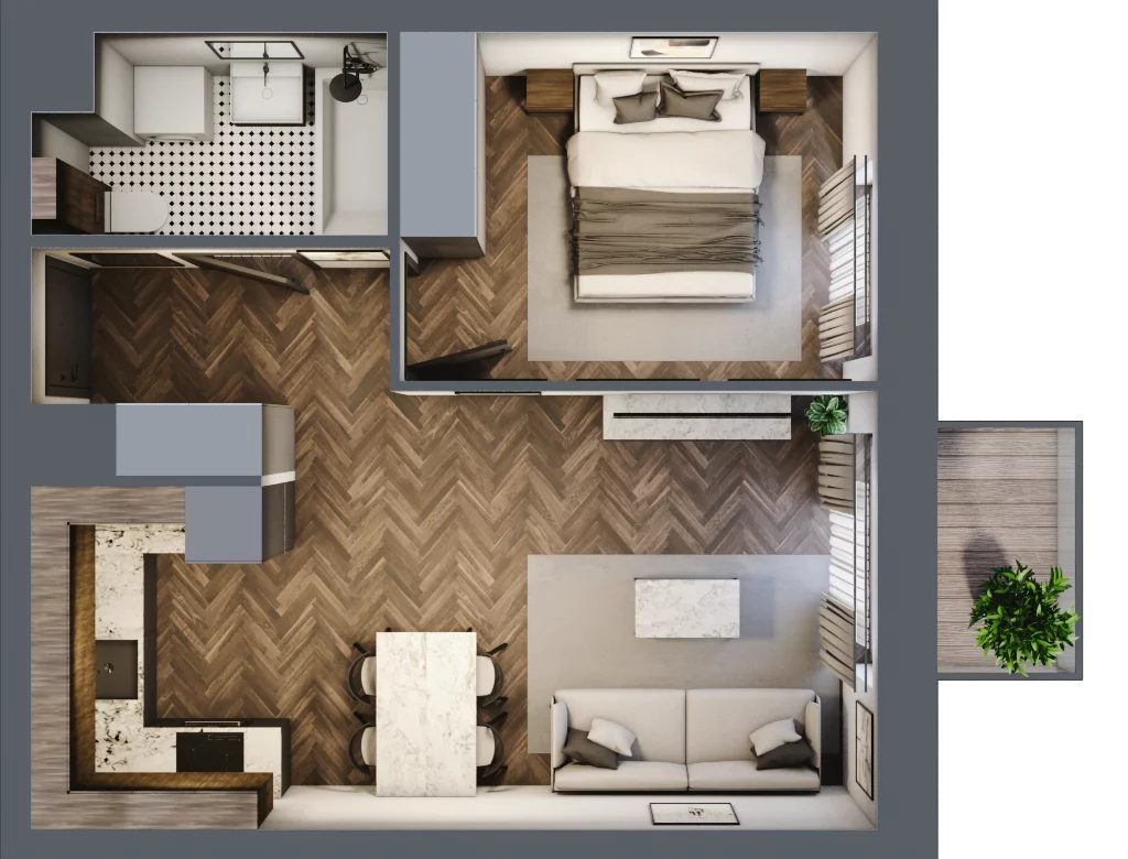 2 pokoje, mieszkanie 40,40 m², piętro 1, oferta nr H17, Kopernika 16, Oleśnica, ul. Mikołaja Kopernika 16