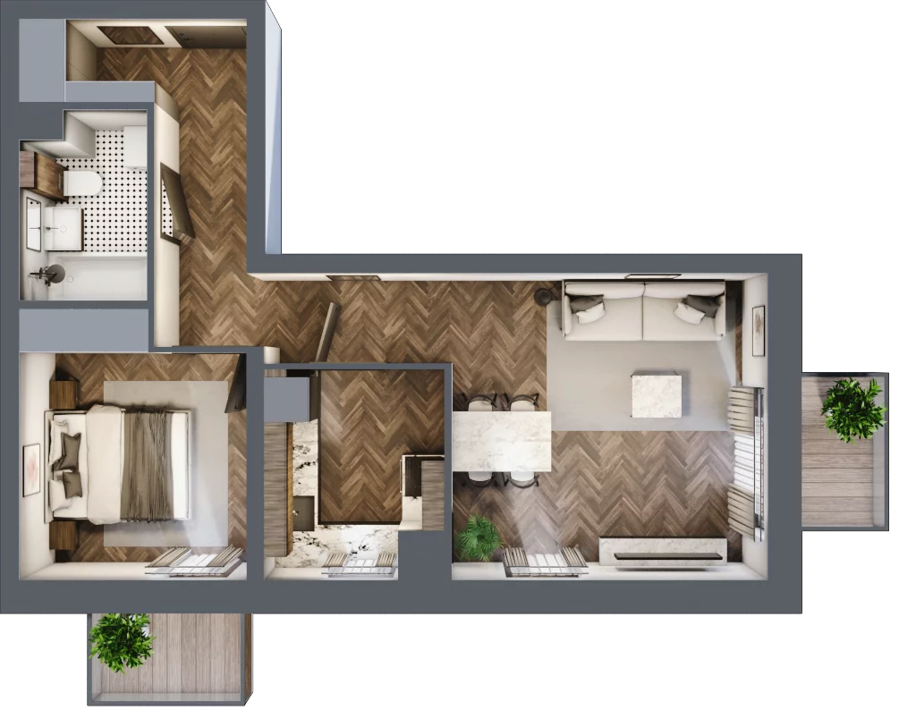 2 pokoje, mieszkanie 47,79 m², piętro 4, oferta nr H45, Kopernika 16, Oleśnica, ul. Mikołaja Kopernika 16