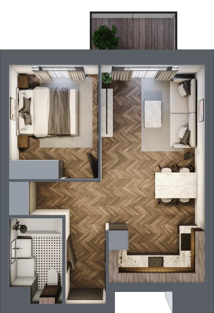 2 pokoje, mieszkanie 40,23 m², piętro 4, oferta nr H42, Kopernika 16, Oleśnica, ul. Mikołaja Kopernika 16