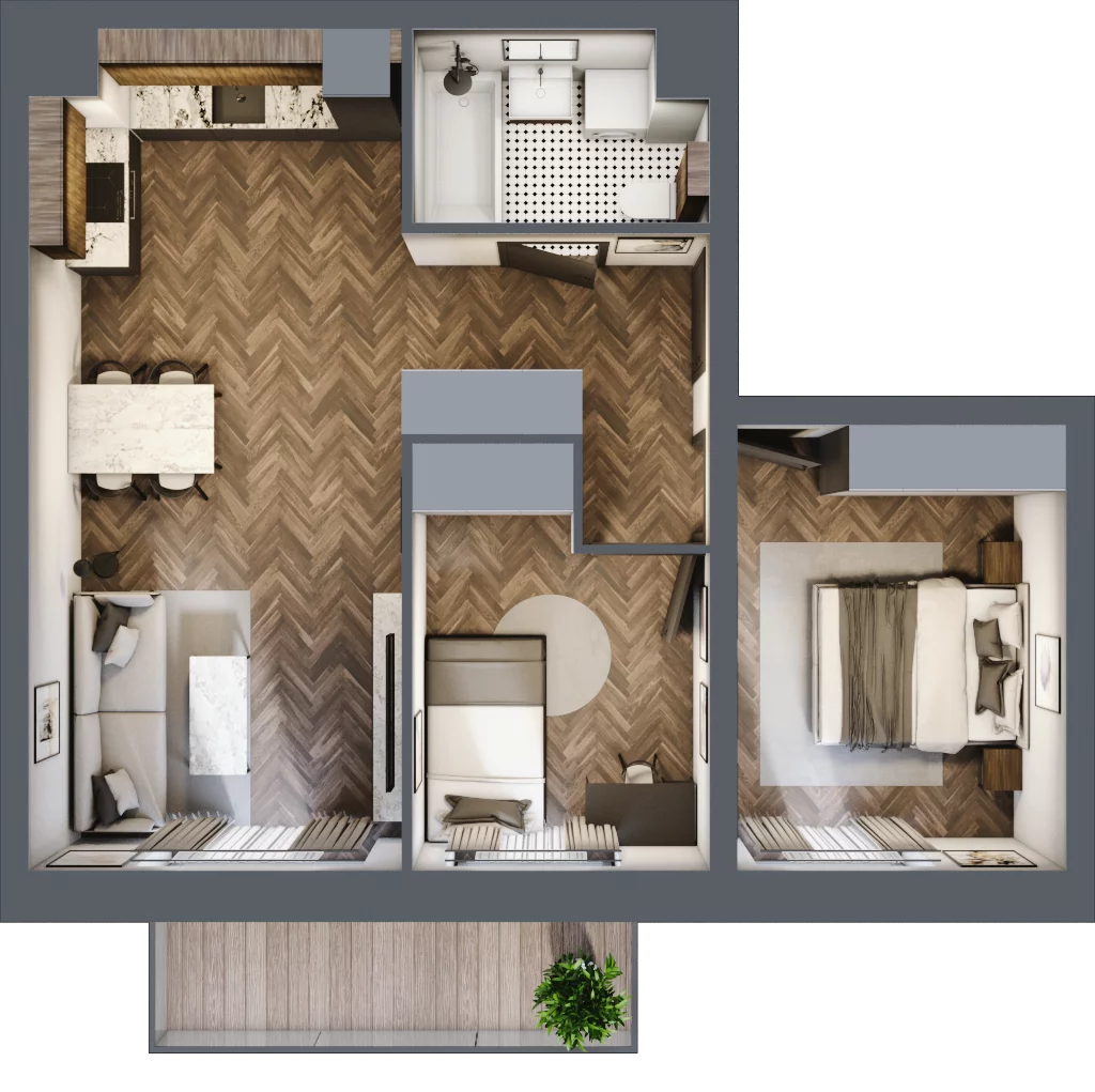 3 pokoje, mieszkanie 54,63 m², piętro 1, oferta nr H10, Kopernika 16, Oleśnica, ul. Mikołaja Kopernika 16