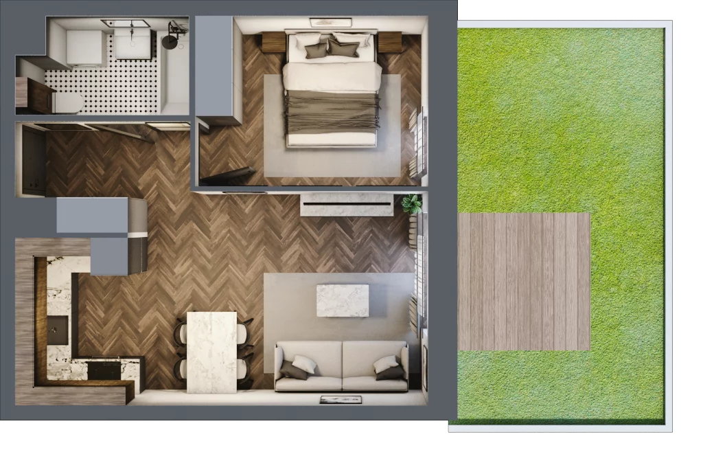 2 pokoje, mieszkanie 40,40 m², parter, oferta nr H08, Kopernika 16, Oleśnica, ul. Mikołaja Kopernika 16