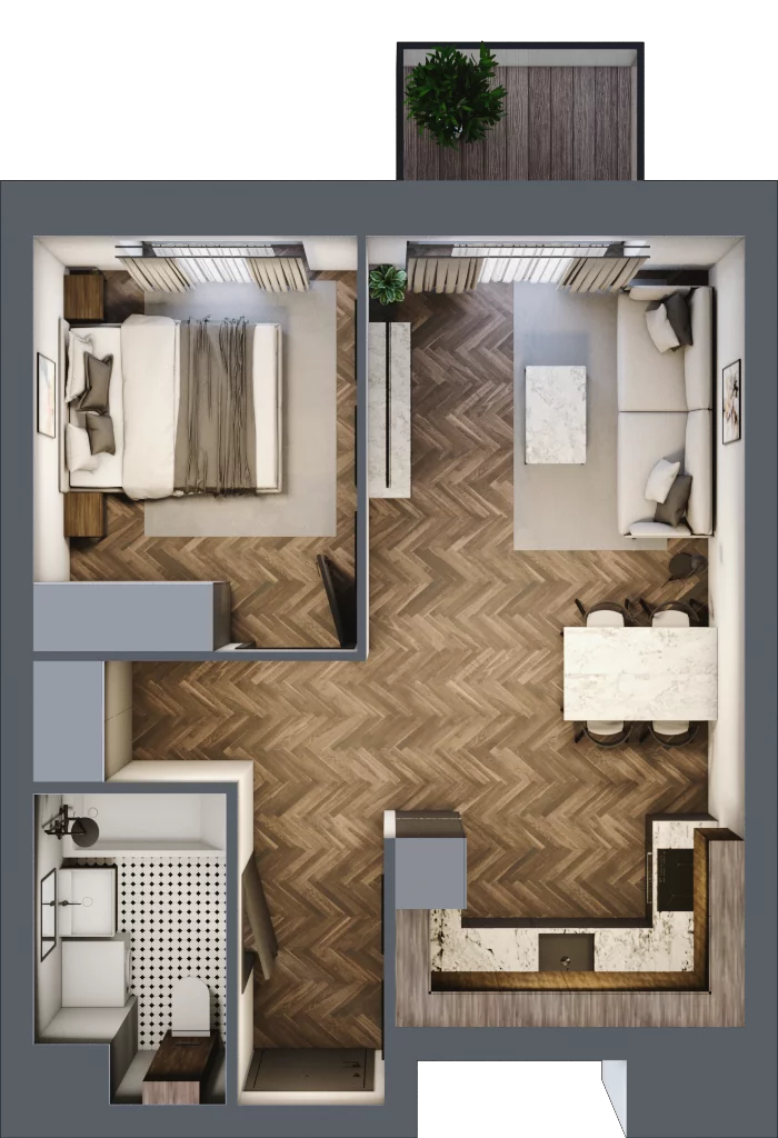 2 pokoje, mieszkanie 40,23 m², piętro 3, oferta nr H33, Kopernika 16, Oleśnica, ul. Mikołaja Kopernika 16