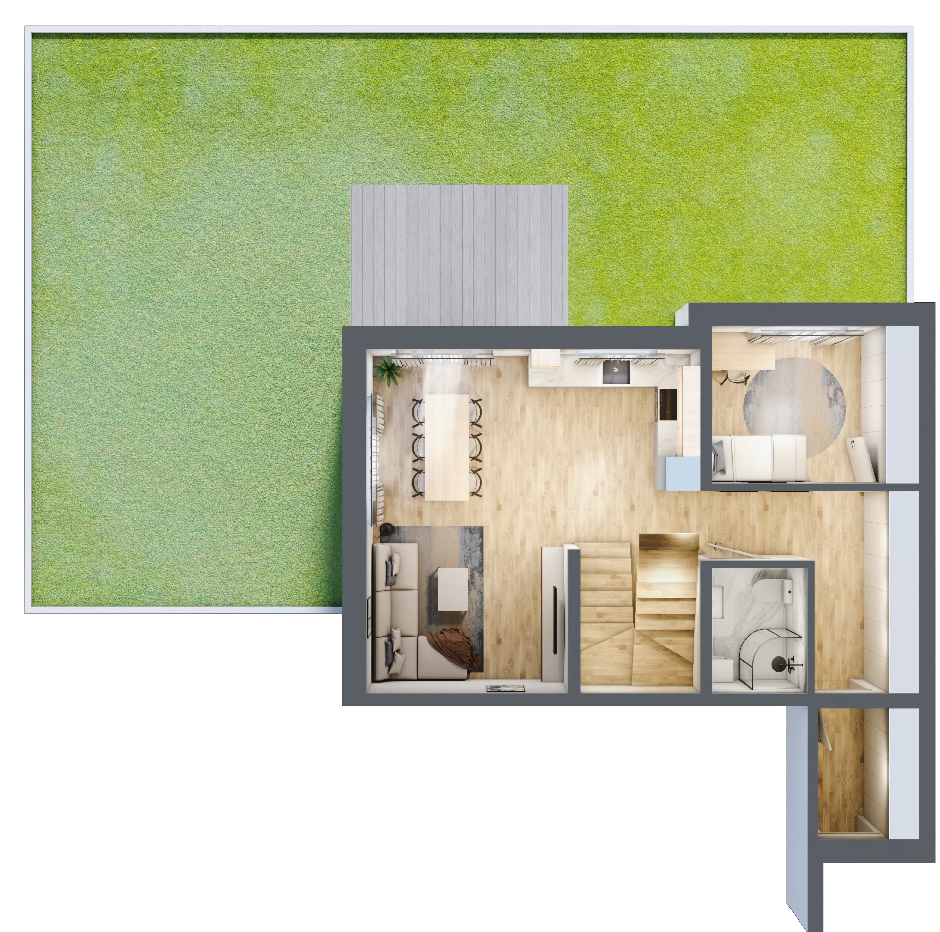 Dom 113,82 m², oferta nr 27_2, Osiedle Szumiących Traw - segmenty etap XV, Porosły, ul. Jesiennych Liści 99/1