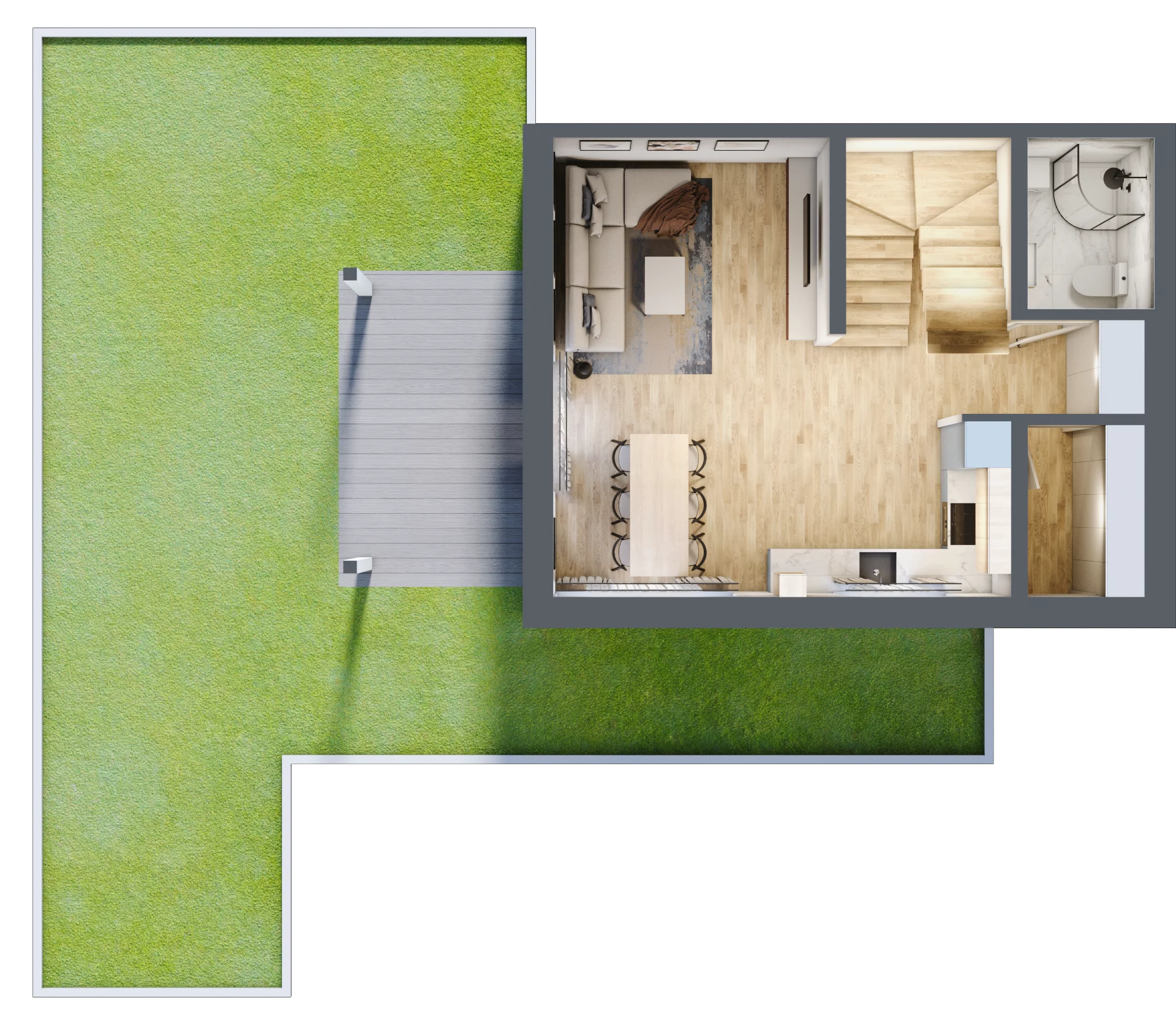Dom 95,00 m², oferta nr 27_1, Osiedle Szumiących Traw - segmenty etap XV, Porosły, ul. Jesiennych Liści 99/1