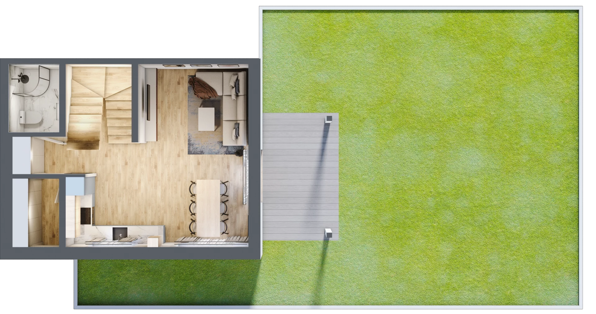Dom 95,00 m², oferta nr 28_1, Osiedle Szumiących Traw - segmenty etap XV, Porosły, ul. Jesiennych Liści 99/1
